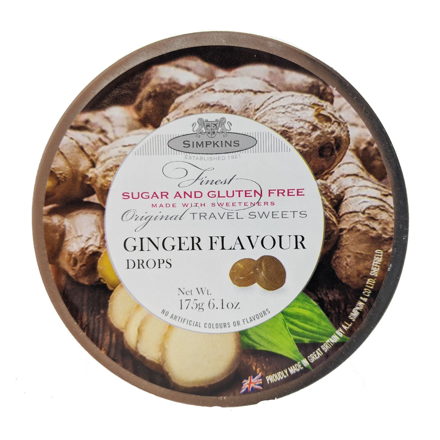 Simpkins Ginger Flavour Drops Sugar & Gluten Free 175g