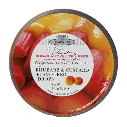 Simpkins Gluten Free Rhubarb & Custard Flavoured Drops 175g