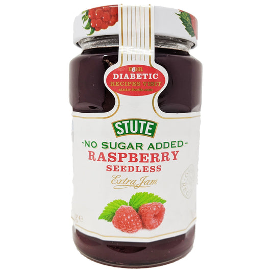 Stute No Sugar Added Raspberry Seedless Jam 430g