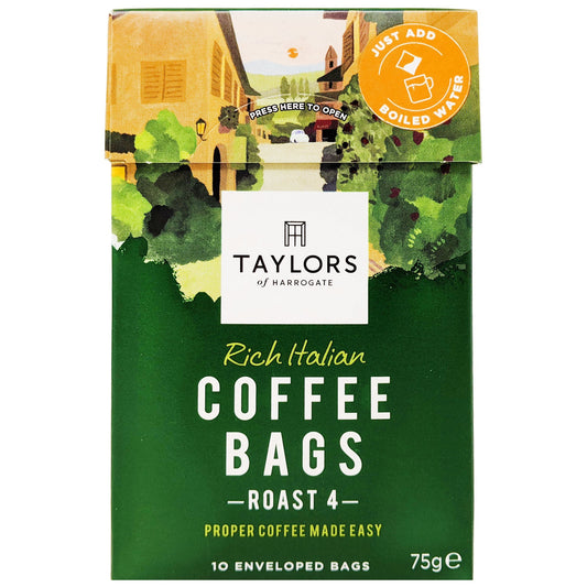 Taylors of Harrogate Rich Italian Coffee Bags 10s 75g