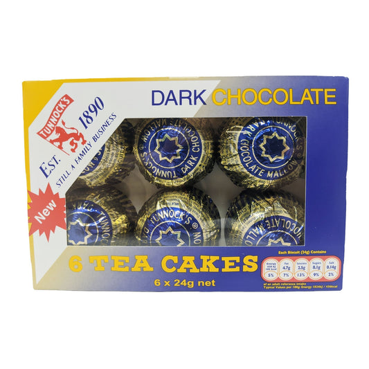 Tunnock's Tea Cakes Dark Chocolate (6 x 24g)
