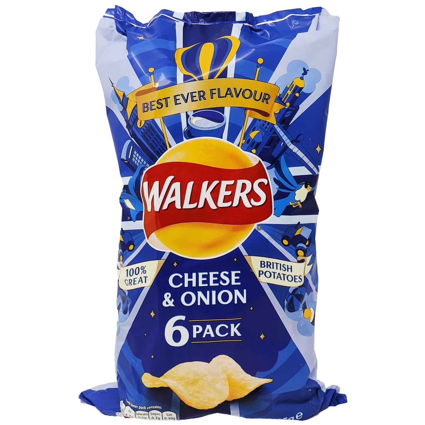 Walker's Cheese & Onion 6 Pack (6 x 25g)