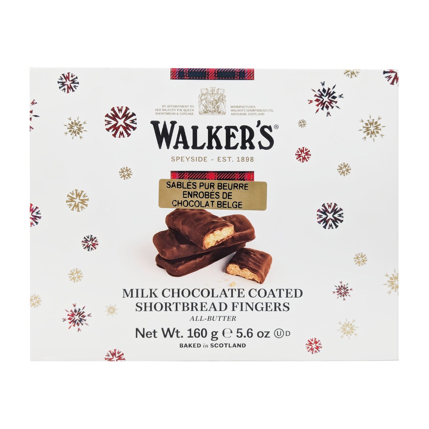Walker's Milk Chocolate Coated Shortbread Fingers 160g
