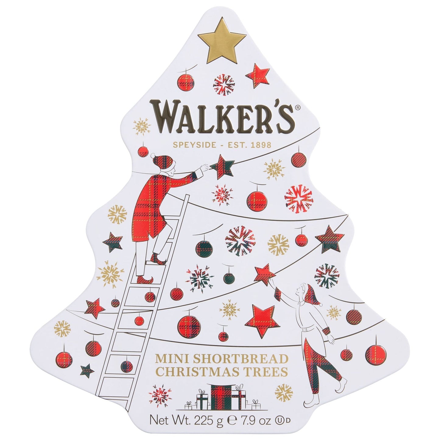 Walker's Mini Shortbread Christmas Trees Tin 225g