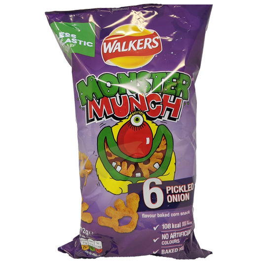Walker's Monster Munch Pickled Onion 6 Pack (6 x 22g)