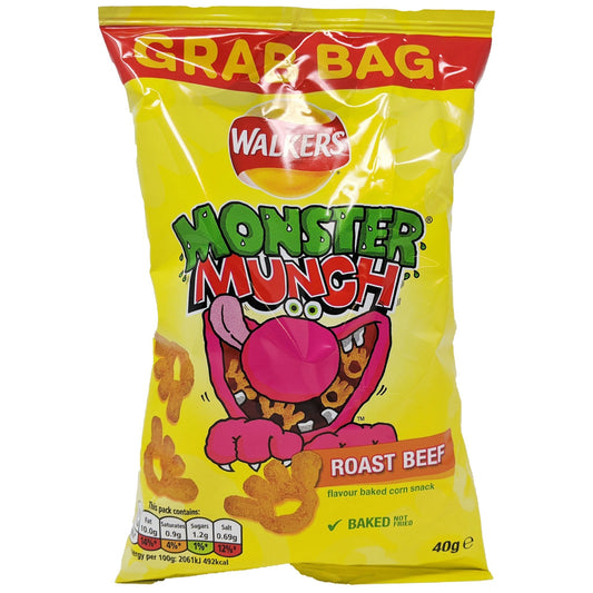 Walker's Monster Munch Roast Beef Grab Bag 40g