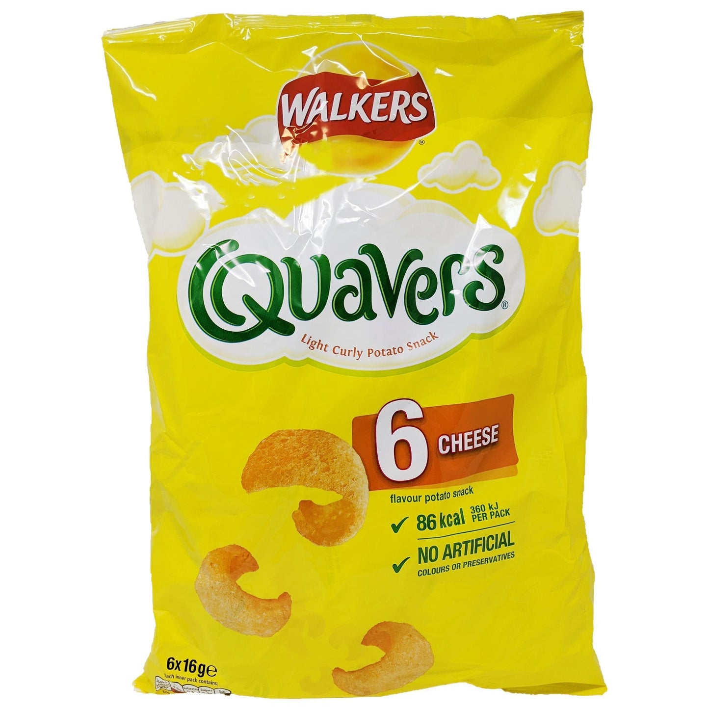 Walker's Quavers Cheese 6 Pack (6 x 16g)