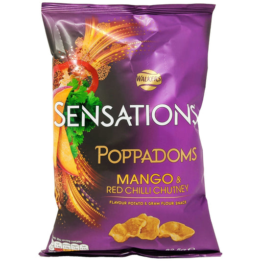 Walker's Sensations Poppadoms Mango & Red Chilli Chutney 82.5g