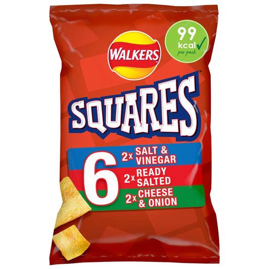 Walker's Squares Variety 6 Pack (6 x 22g)